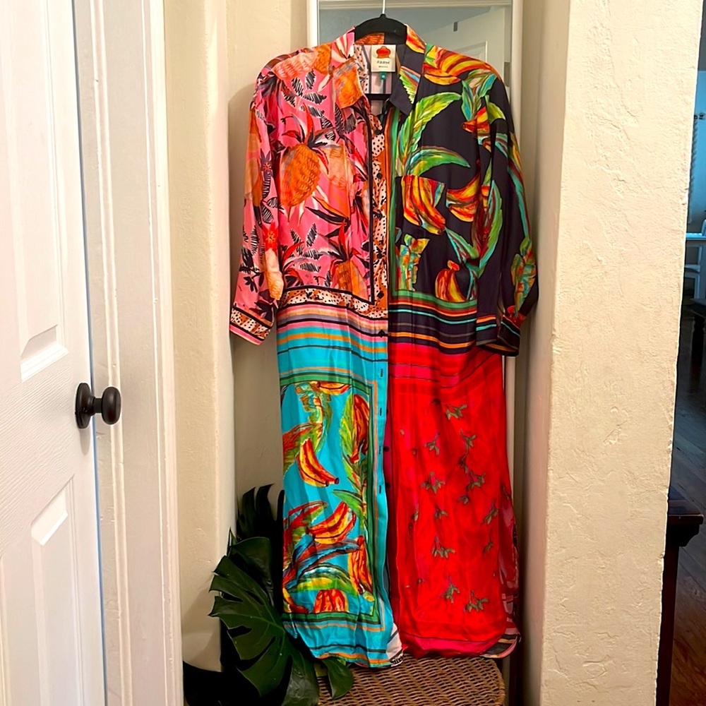 Farm Rio Mix Scarf Dress XS never used!!